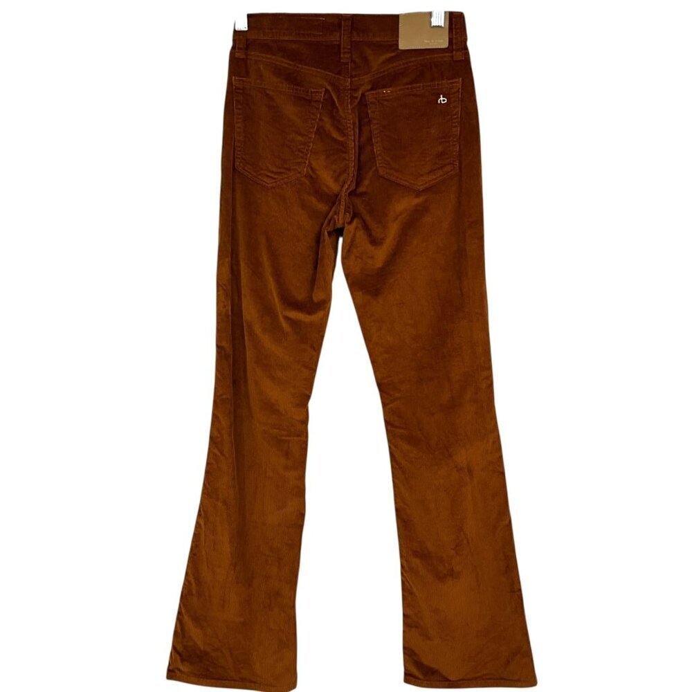 Rag & Bone Peyton Mid Rise Bootcut Pants Corduroy Gold Brown Size 24 - Picture 5 of 12